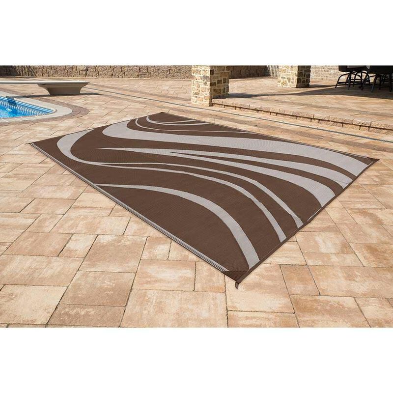Reversible Wave Design Patio Mat image number 12