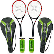 Xcello Sports Tennis Racket Set, Red/Black
