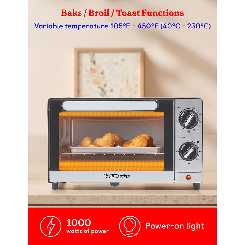 Betty Crocker Mid-Size 9-Liter Toaster Oven image number 5