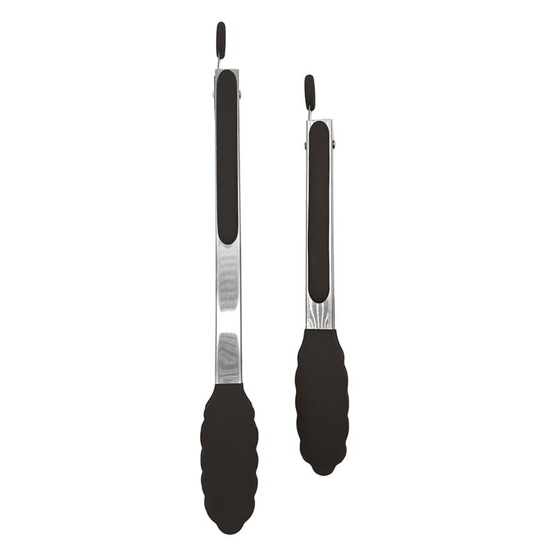 Phantom Chef 2-Piece Silicone Tong Set, Black image number 2