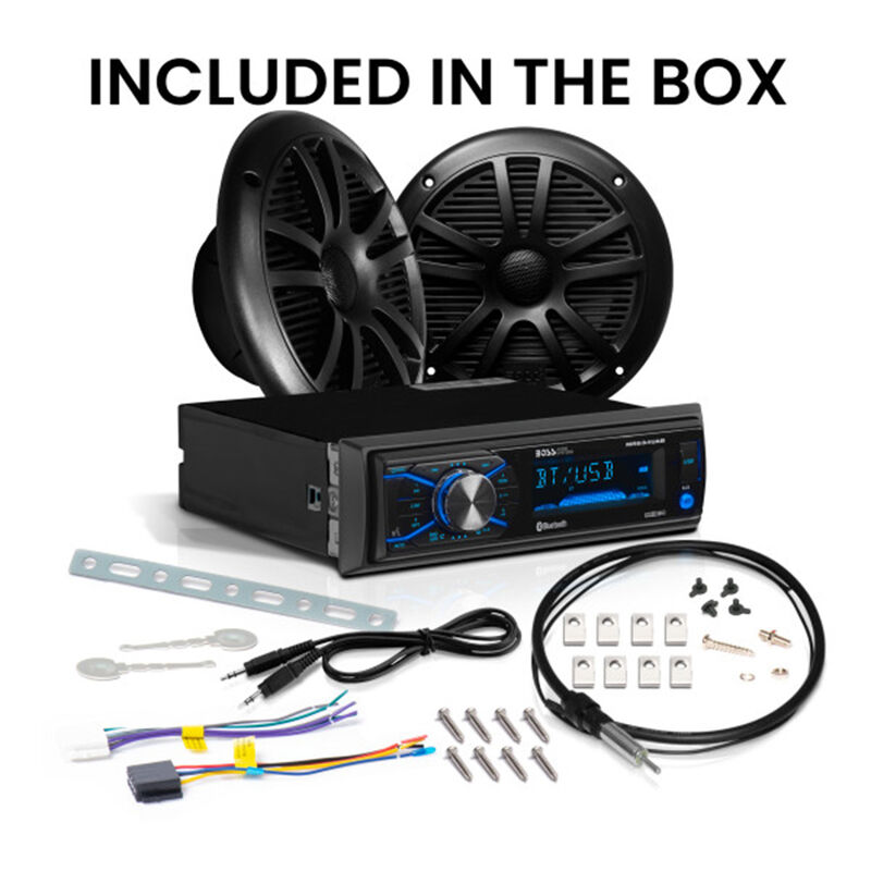 Boss Audio Marine AM/FM Receiver with Bluetooth and Speakers image number 6