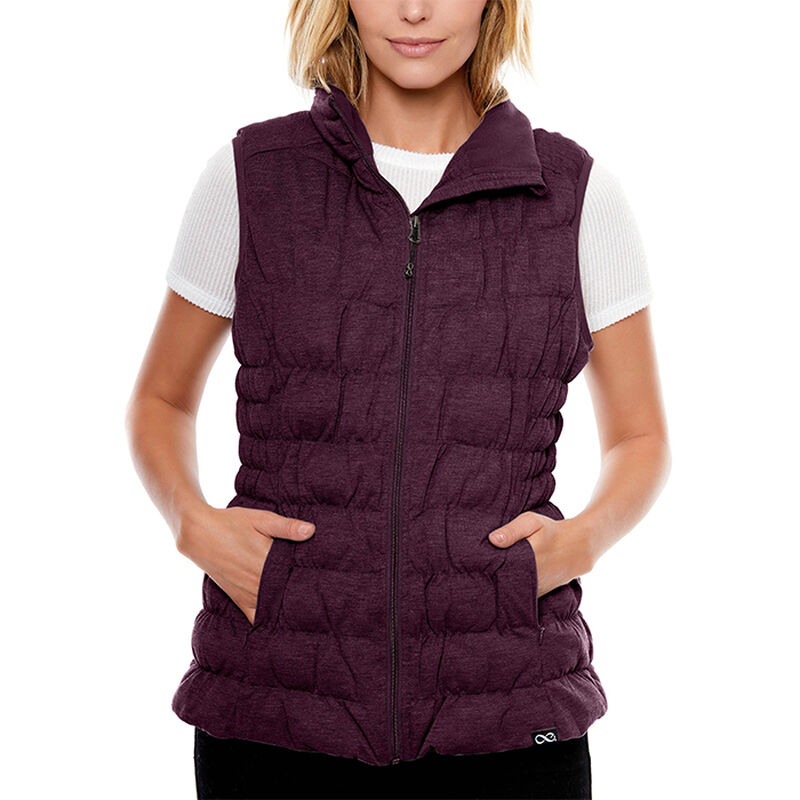 Be Boundless Women's Quilted Melange Knit Vest image number 1