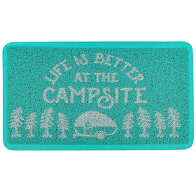 Camco "Life Is Better At The Campsite" Scrub Rug, Teal