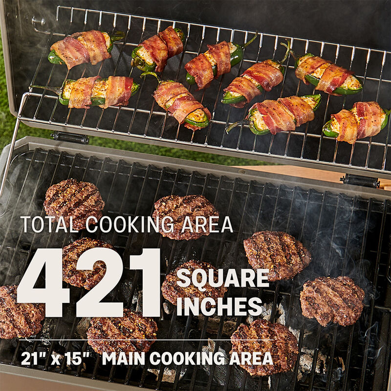 TYTUS Emberwood Charcoal Grill with Grill and Prep Cart and Cover image number 2