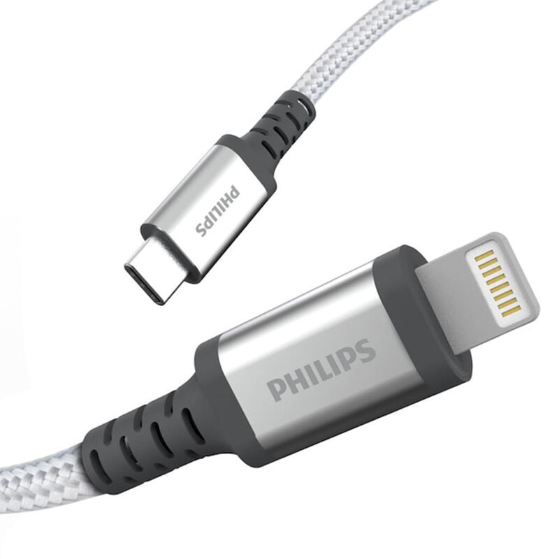 Philips Premium USB-C to Lightning Charging Cable, 6' image number 1