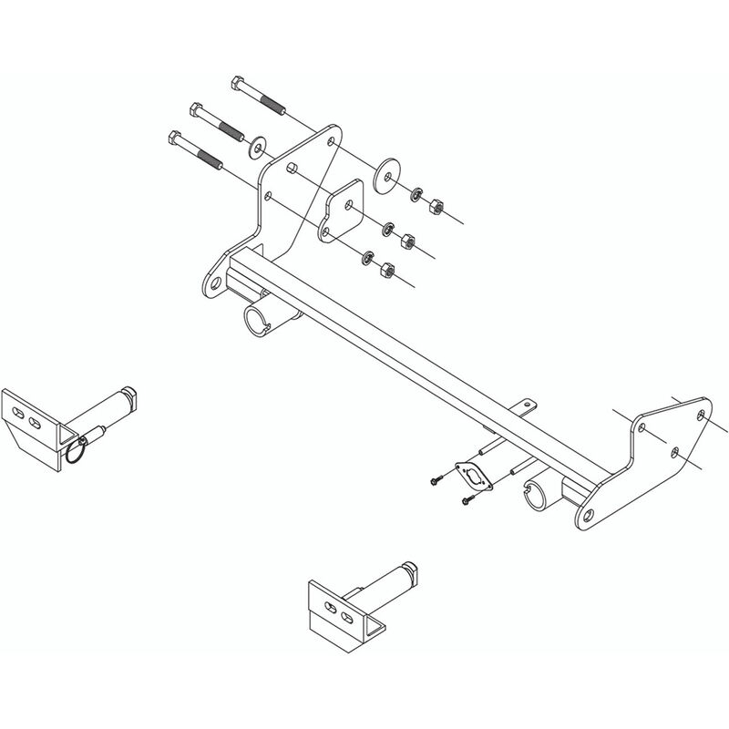 Roadmaster Crossbar Style Baseplate Kit&mdash;1996-2006 Jeep Wrangler (521424-4) image number 2