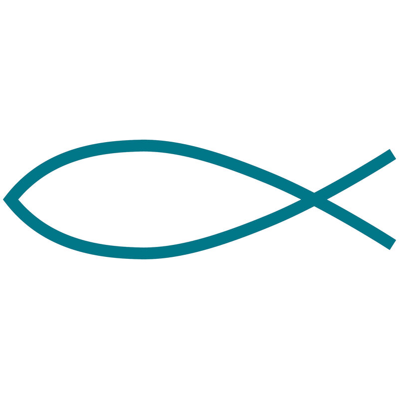 Fish Symbol Vinyl Decal image number 17