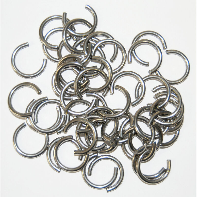 Clinching Rings Large 50 Rings fit 3/8" to 1/2" cord image number 1