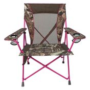 Kijaro Dual-Lock Folding Camp Chair, Mossy Oak With Pink Frame