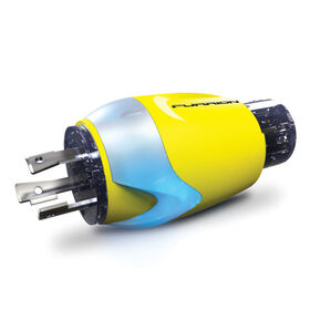 Furrion Straight One-Piece Adapter, 30-Amp Male To 15-Amp Female