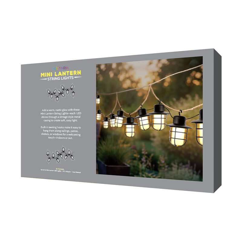 Colorways 10' Black Lantern String Light image number 4