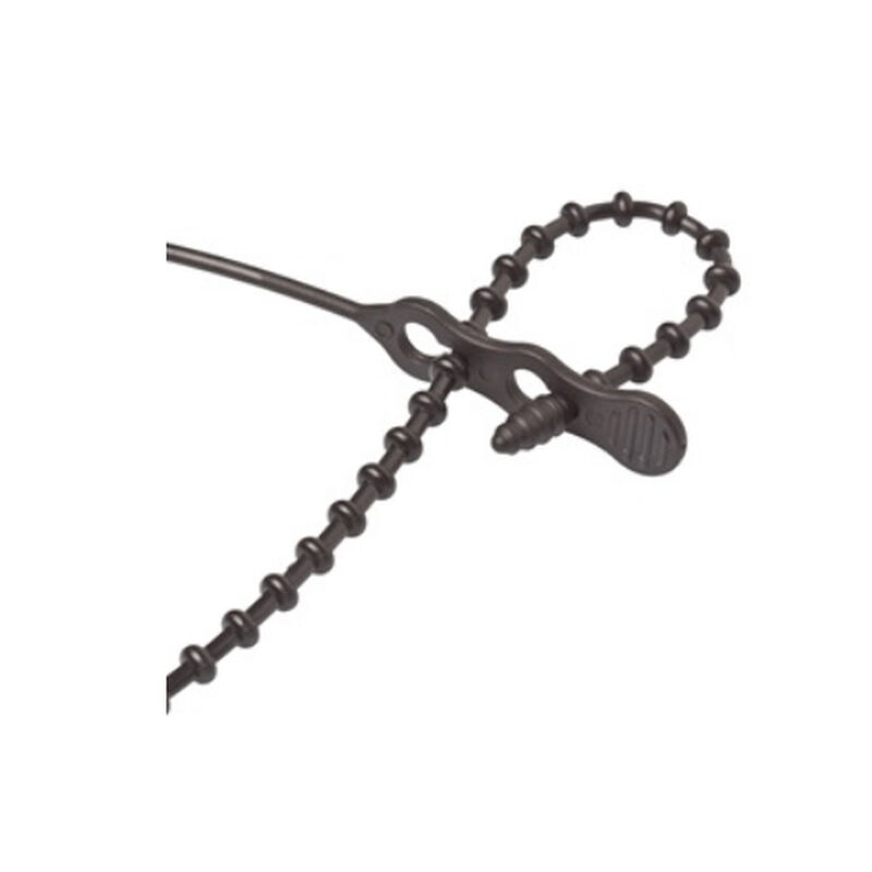 Ancor 8" Black Beaded Cable Tie, 40-Pack image number 1