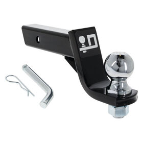 Draw-Tite Trailer Hitch Ball Mount Starter Kit, Fits 2 Inch Square Receiver, 4 Inch Drop, 7,500 lbs. Capacity