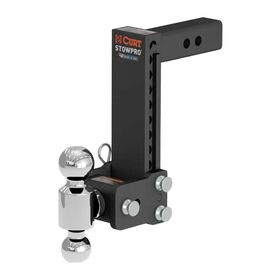 CURT StowPro Ball Mount, 9 in Drop, 2 in Shank, Dual Ball #45963