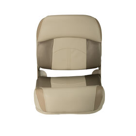 Deluxe Fold Down Pontoon Fishing Seat with Low Back - Tan