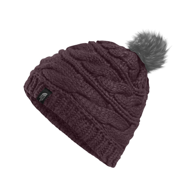 The North Face Women's Triple Cable Fur Pom Beanie image number 2
