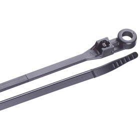Ancor UV Black Mounting Cable Ties, 6", 100 Pack