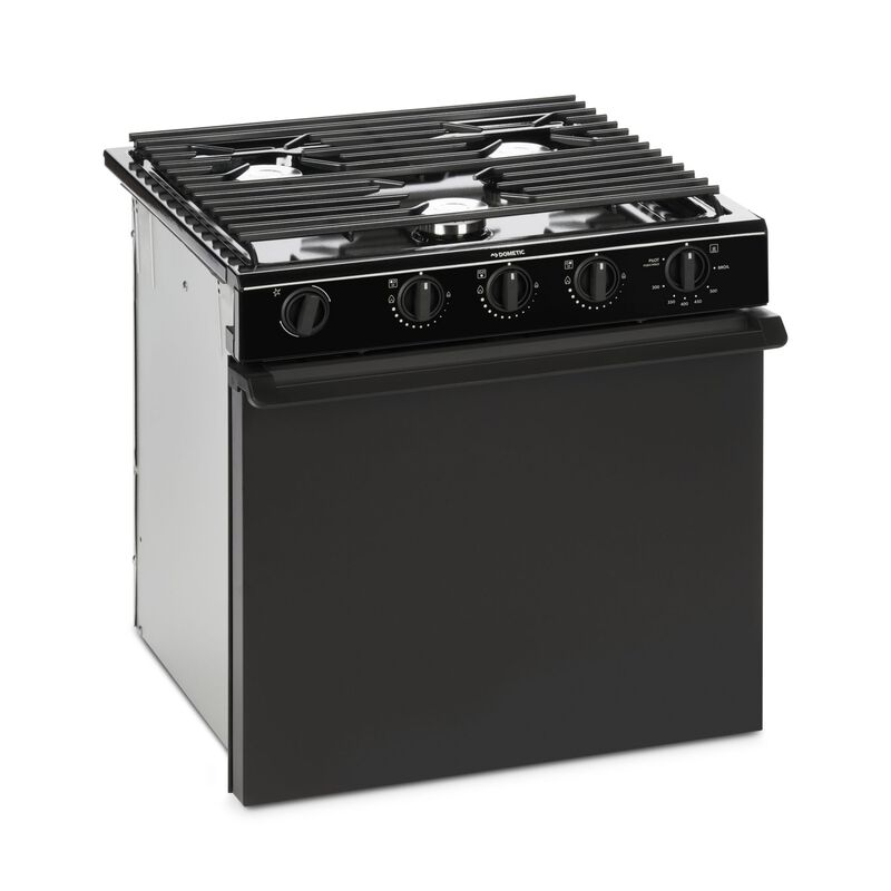 Dometic R31 21" 3-Burner Oven Range, Black, Wire Grate image number 1