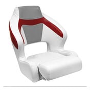 Wise Baja XL Bucket Seat with Flip-Up Bolster, White/Gray/Dark Red