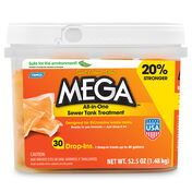 Camco Mega All-in-One Sewer Tank Treatment, Orange Scent, 30-Pack