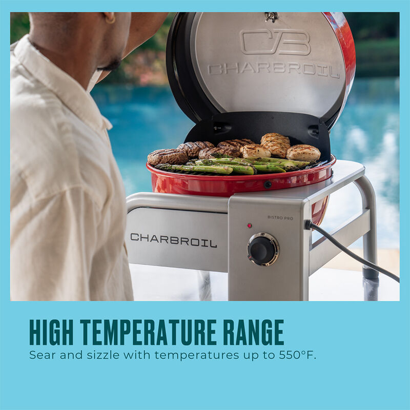 Charbroil Bistro Pro Tabletop Electric Grill, Red image number 3