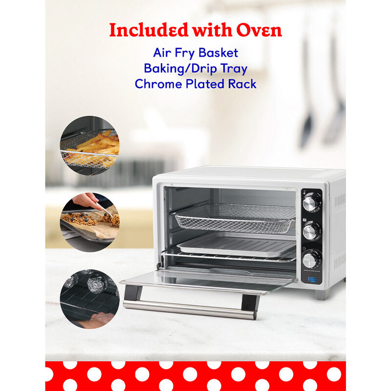 Betty Crocker Air Fryer Convection Toaster Oven, White image number 5