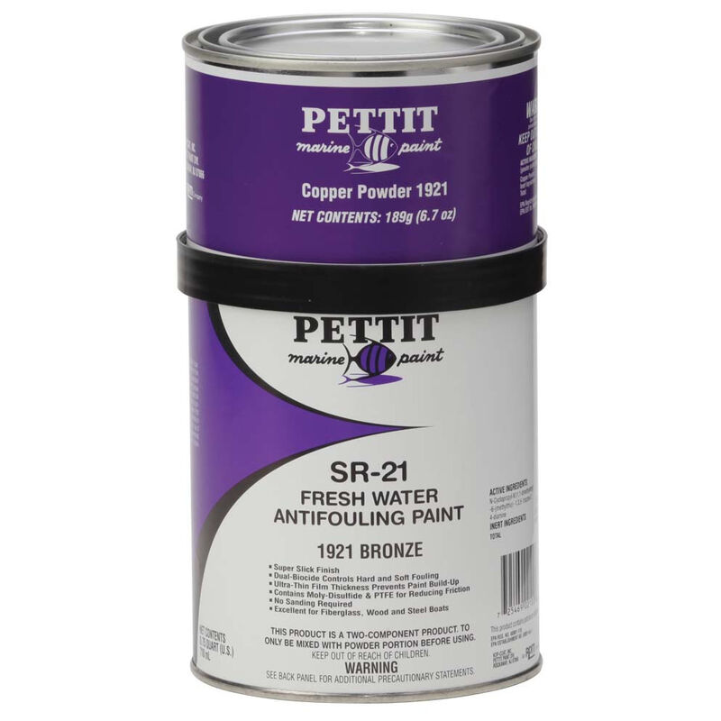 Pettit Bronze SR-21 Slime-Resistant Freshwater Antifouling Paint, Quart image number 1