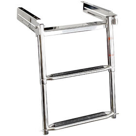 Overton's Slide-in 2 Step Telescopic Stainless Steel Swim Platform Ladder
