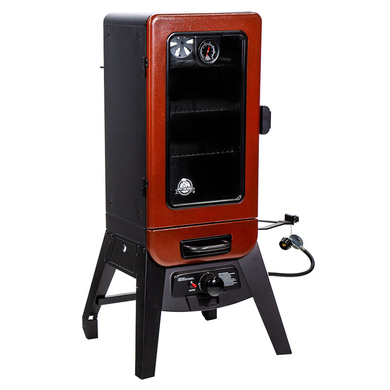 Pit Boss 3-Series Gas Vertical Smoker, Red Hammertone image number 2