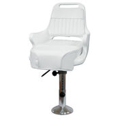 Wise Ladder Back Pilot Chair w/12"-18" Adjustable Pedestal and Seat Slide