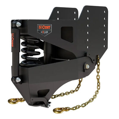 CURT Helux Coil-Spring Gooseneck Pin Box, 3,900 lbs. Pin Weight, 20,000 lbs. Capacity