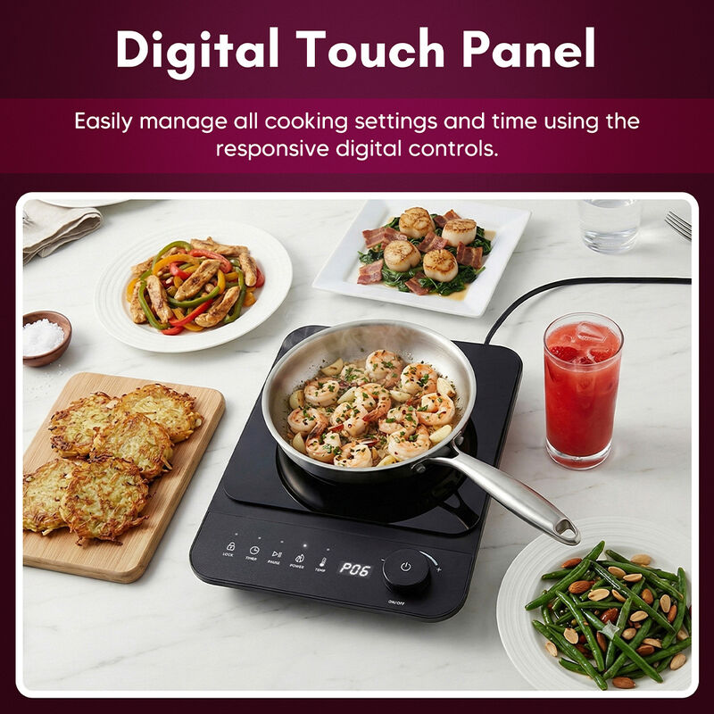 Elite Gourmet SlimStore Induction Cooktop, Black image number 4