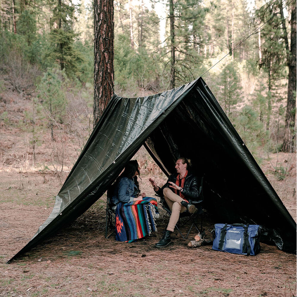 Stansport Medium-Duty Rip-Stop Tarp, 16' x 20', Dark Green
