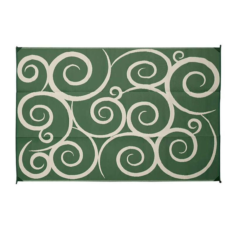 Reversible Swirl Design RV Patio Mat image number 5