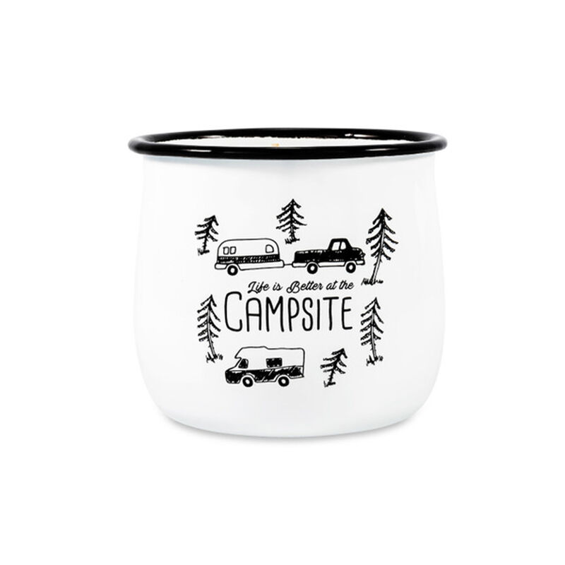 Life is Better at the Campsite Black Rim Citronella Candle image number 2