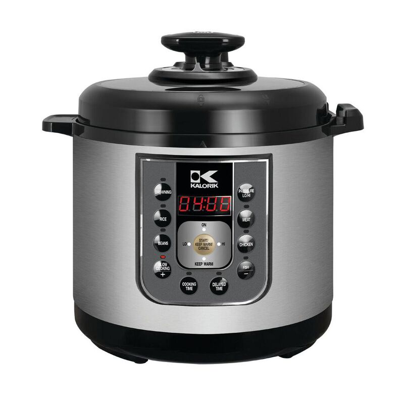 Kalorik Black and Stainless Steel Perfect Sear Pressure Cooker image number 1