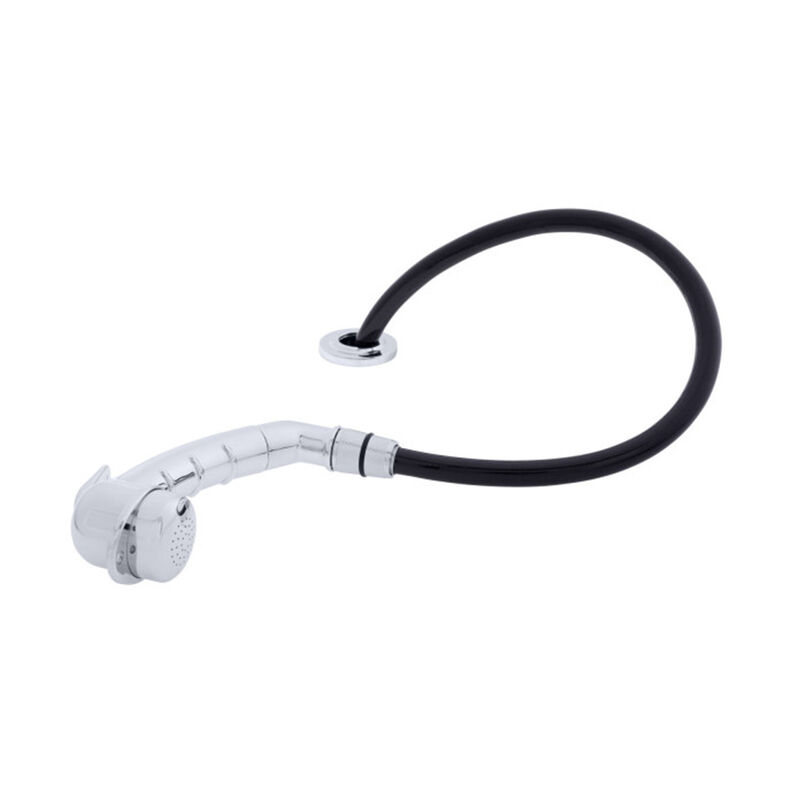 Ambassador Marine Small Deck-Mount Marine Sprayer with Elbow, Chrome/Black image number 2
