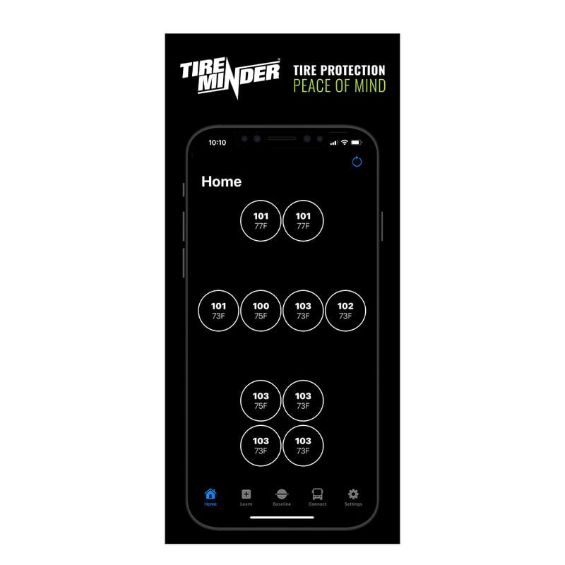TireMinder Smart Tire Pressure Monitoring System with 6 Transmitters for RVs, Motorhomes, 5th Wheels, Motor Coaches, and Trailers image number 2