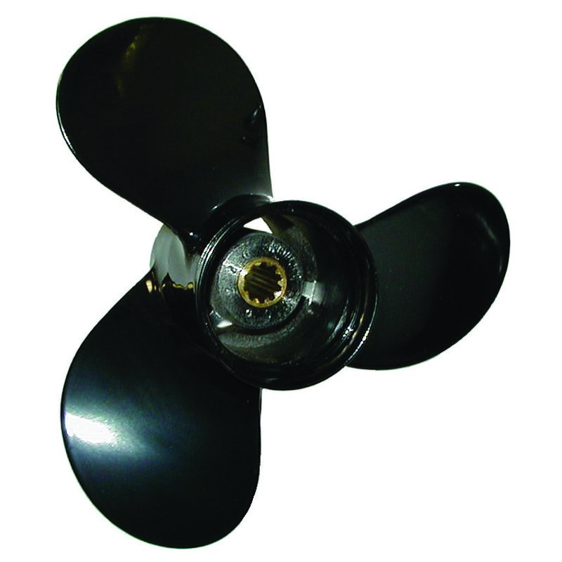 Michigan Wheel 3-Blade Prop, Pressed Rubber Hub / Aluminum, 9.375 dia x 12, RH