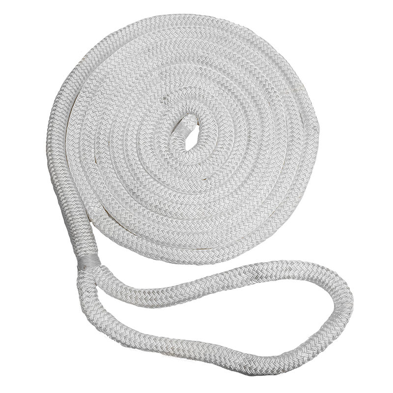 New England Ropes 3/4" x 50' Nylon Double Braid Dock Line - White image number 1