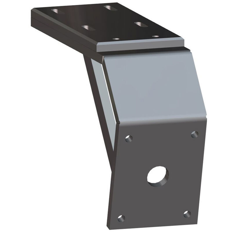 Power-Pole Deck Mount, 8" Aft, 6" Drop, Black