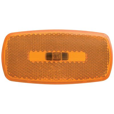 Rectangular Reflector/Clearance/Marker Light - twist-in socket; Amber