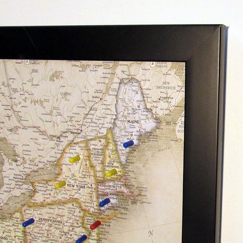 Magnetic Travel Map USA, Classic Tan, 36x24 image number 3
