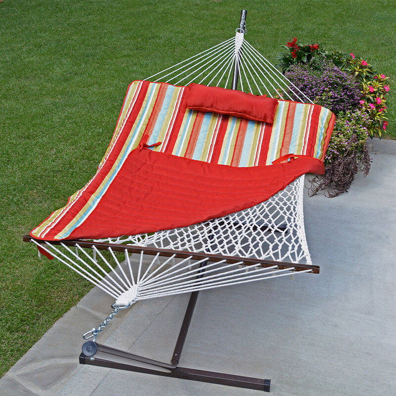 Algoma Rope Hammock, Stand, Pad, and Pillow Combination image number 8