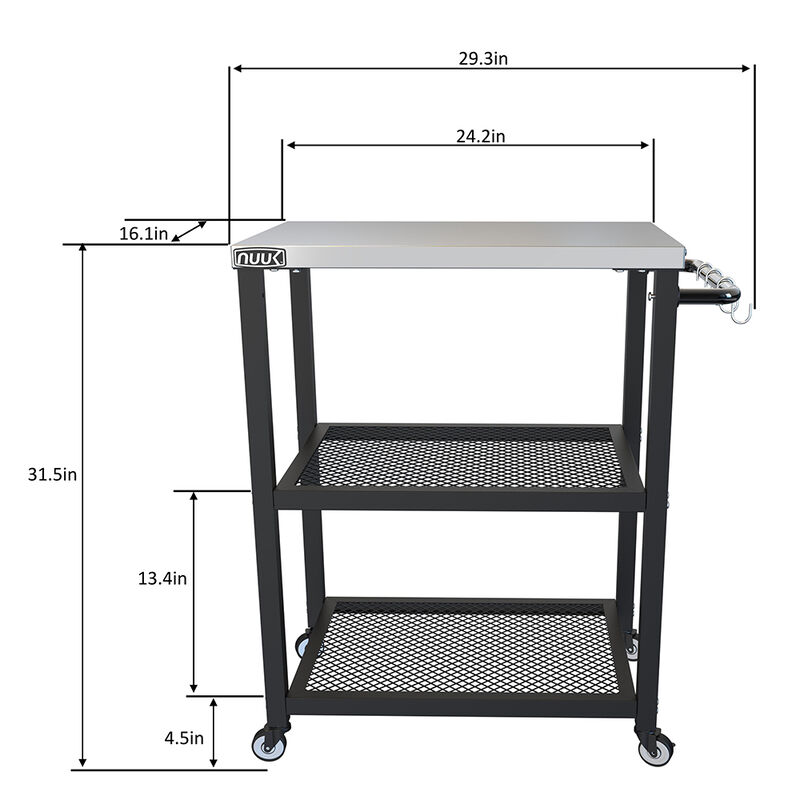 NUUK 24" Outdoor Stainless Steel Working Table image number 4