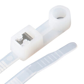 Ancor 11" Natural Self-Cutting Mountable Cable Ties, 500-Pack