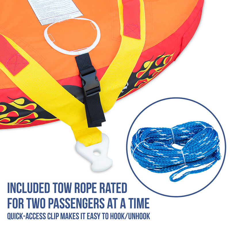 Sunny & Fun Two-Person Towable Tube with Cushioned Handles image number 4