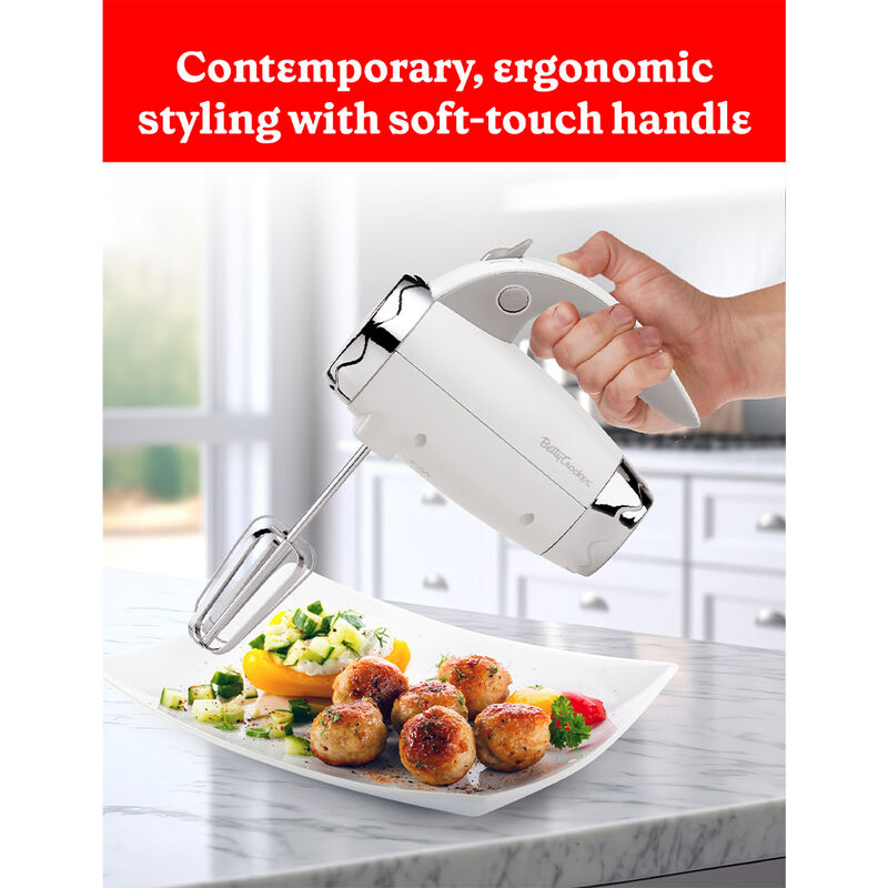 Betty Crocker 7-Speed Power-Up Hand Mixer, White image number 6