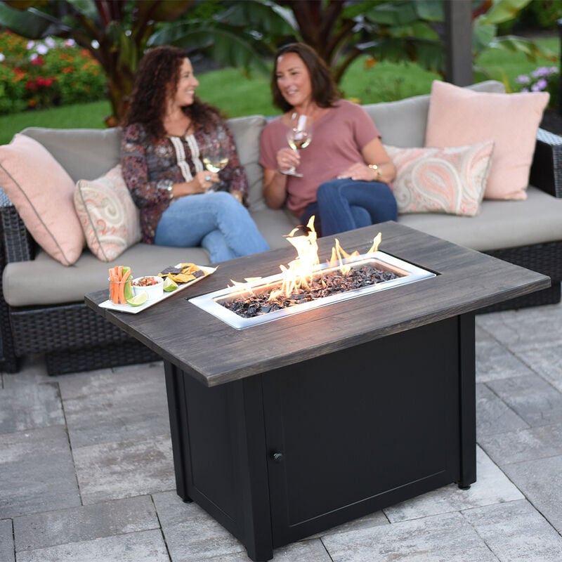 Endless Summer Marc Outdoor Rectangular Steel Frame LP Gas Fire Pit image number 3