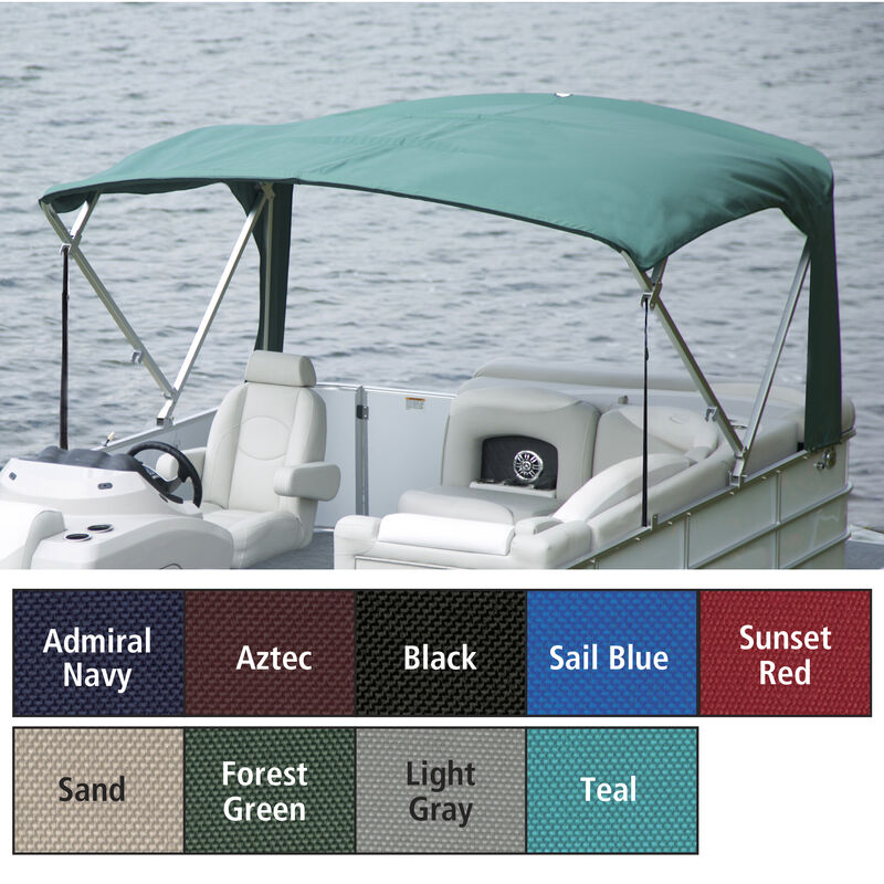 Buggy Style Pontoon Bimini Top SurLast Polyester 1-1/4" Standard Frame 96"-102"W image number 1